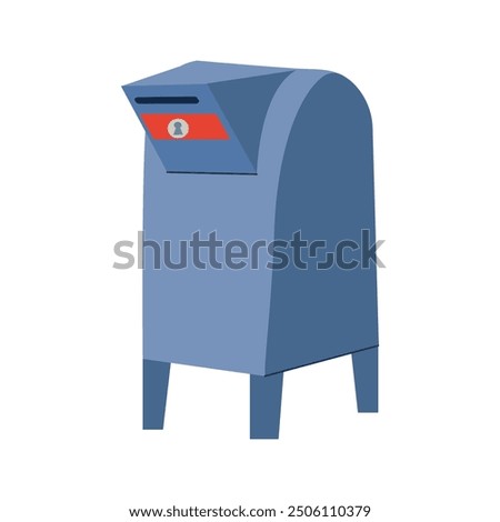 Mail box vector illustration in flat style. Doodle mail box isolated on white background for logo banner or other design uses.