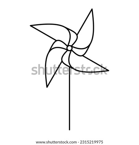 Paper Windmill Icon For Logo And More