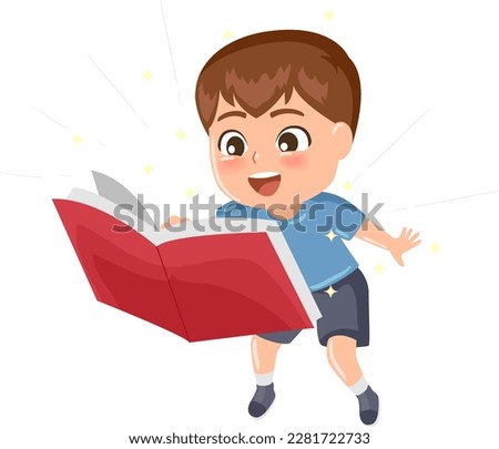 A illustration of a kid In A Fantasy Book Discovery