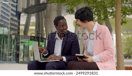 Image, Stock Photo He sat outside the door, looked at his hands and wondered if he had washed them thoroughly.