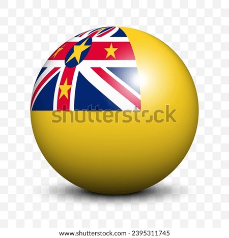 Norfolk Island Flag, National flag of Norfolk Island on the sphere, 3D spherical ball design, Isolated Vector, transparent, official flags of the world, Vector, circular design, illustration.