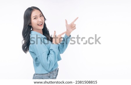 Similar – Image, Stock Photo Thoughtful young woman standing near modern building