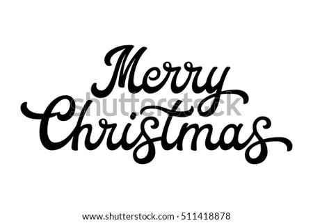 merry christmas brush lettering black letters isolated on white background christmas decoration for greeting cards design font illustration ez canvas - Merry Christmas Black And White merry christmas brush lettering black letters isolated on white background christmas decoration for greeting cards design font illustration ez canvas - Merry Christmas Black And White