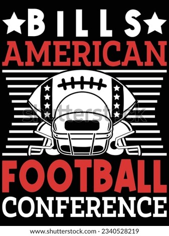 Bills American football conference vector art design, eps file. design file for t-shirt. SVG, EPS cuttable design file