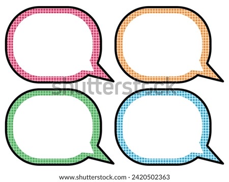 Manga-style speech bubble that can be used for POP, round dots