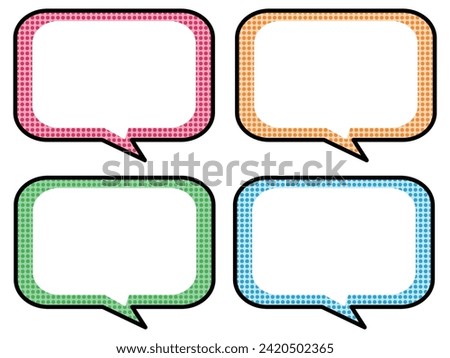 Cartoon style speech bubble that can be used for POP, rounded dots