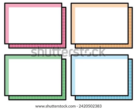 Cartoon-style enclosing frame square dots that can be used for POP