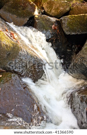 Water in a stream of a mountain stream