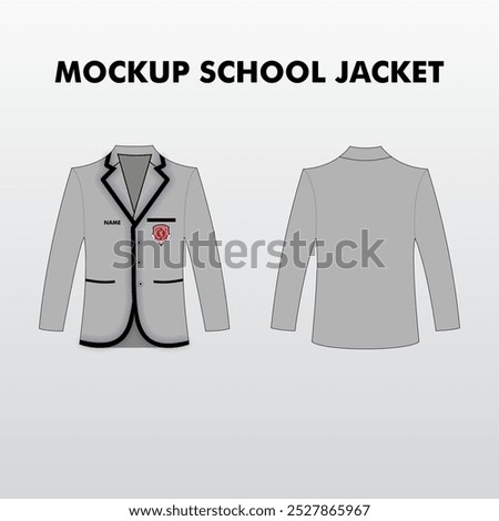 I made the shape of a school jacket for design reference