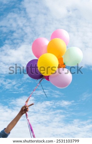 Similar – Image, Stock Photo Hand holds the flying dragon