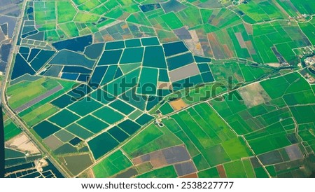 Similar – Image, Stock Photo Scenic from above view of mountain