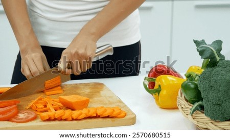 Similar – Image, Stock Photo Crop woman with slice of lemon