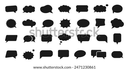 Speech Bubble set. Talk, cloud bubbles. Vector.