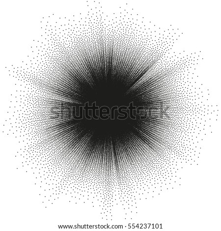 Technology pattern with multiple dot particles. Plasma space burst background. Futuristic big data illustration. Digital galaxy illustration. Infinite space wallpaper. EPS 10 vector file included