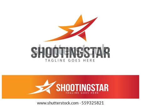 Shooting Star Logo Template Design Vector 