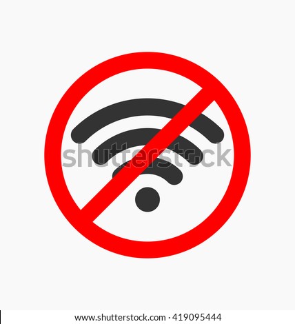 stock vector no wifi icon vector illustration sign for wifi forbidden areas no wifi symbol for information 419095444