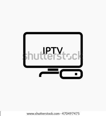 IPTV vector icon. TV box sign. Internet Protocol TV symbol - IPTV.