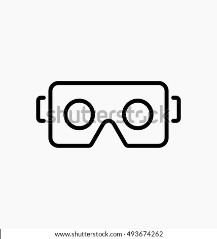 VR glasses for smartphone vector illustration. Virtual reality box for smartphone. 
