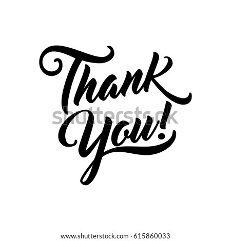 Thank you beautiful lettering isolated text vector illustration. Thank You! greeting card for presentation slide.