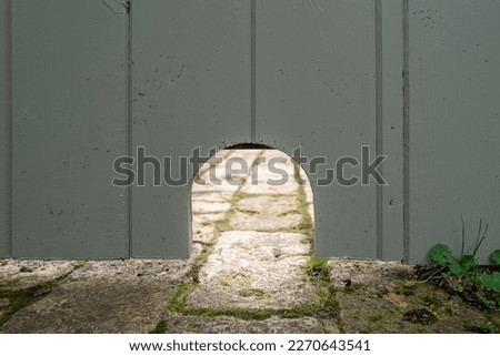 Image, Stock Photo Wooden wall with hole | Trash 2020