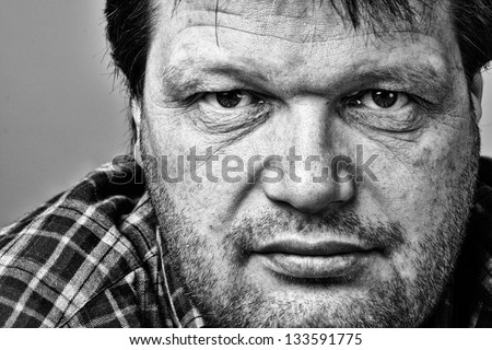 Portrait of a man with stubble