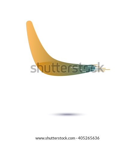 Boomerang icon. Logo. Vector illustration.