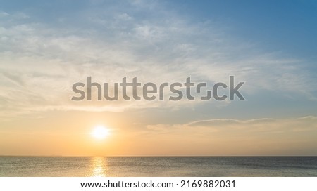 Similar – Foto Bild Strahlender Sonnenuntergangshimmel über Tempel und See