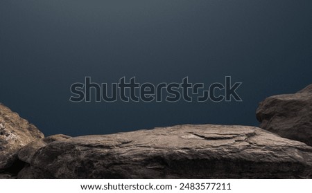 Similar – Image, Stock Photo Rough rocks in blue ocean under sunste sky
