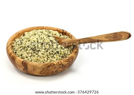Similar – Image, Stock Photo Shelled hemp seeds superfood in white bowl