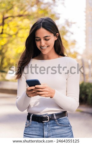 Similar – Foto Bild glückliche Frau und ihr süßer Liebling sitzen am Strand