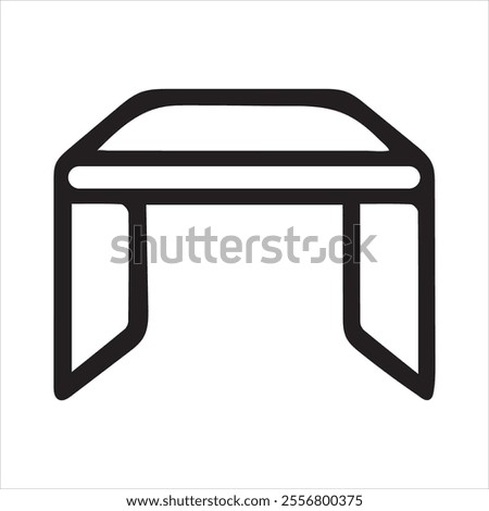 desk icon vector. Furniture sign for web site and apps design, logo, app, UI