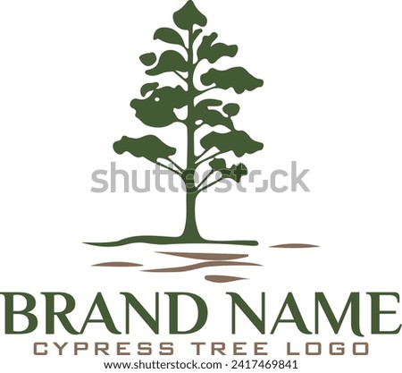 Cypress tree Timber logo Design for download your company