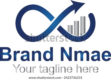 Infinity financial vector logo design for download