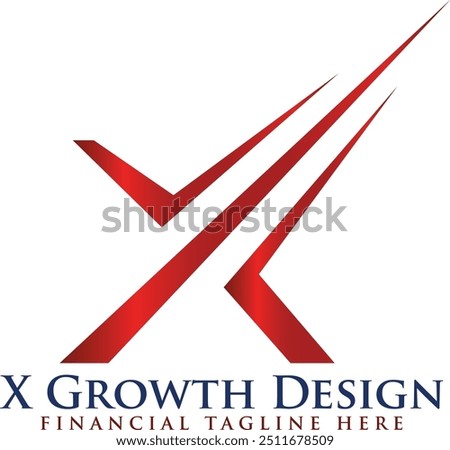 Initial X monogram alphabet symbol design incorporated with the arrow. Financial vector Logo.