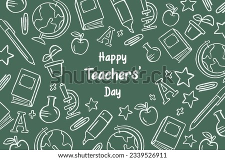 hand drawn teachers day background