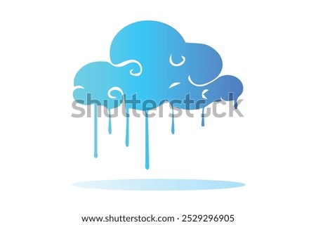 Big vector set of cloud shapes. Simple cute cartoon design.
Modern icon or logo collection Cloud Snow Weather forecasting, 
Snowy weather, blue, winter,