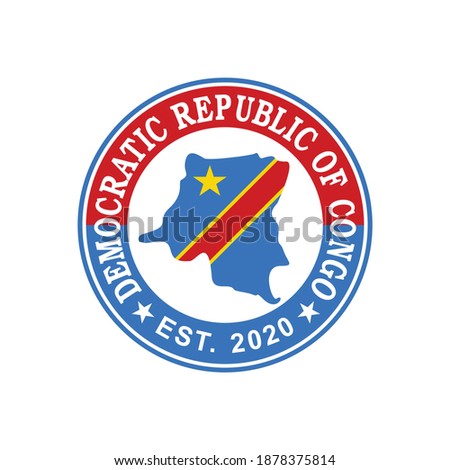 democratic republic of congo map vector , country logo