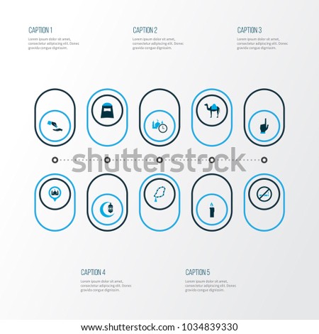 Religion icons colored set with god, candle, hijab fire wax elements. Isolated vector illustration religion icons.