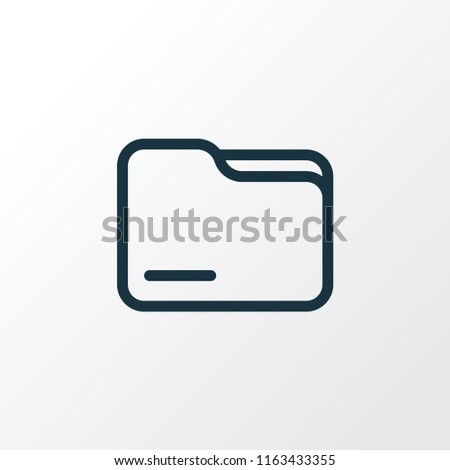 Folder icon line symbol. Premium quality isolated archive element in trendy style.