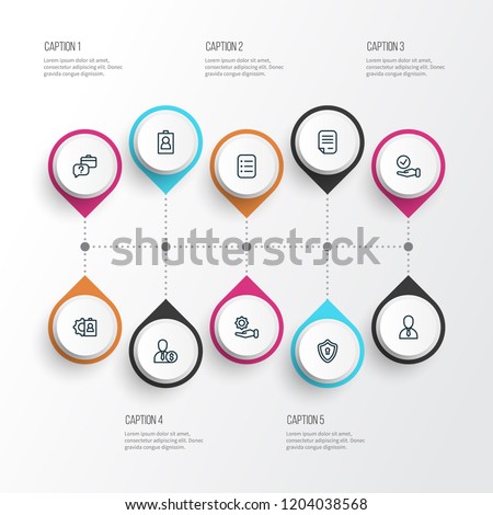 Job icons line style set with task list, rich man, offer and other safety elements. Isolated vector illustration job icons.