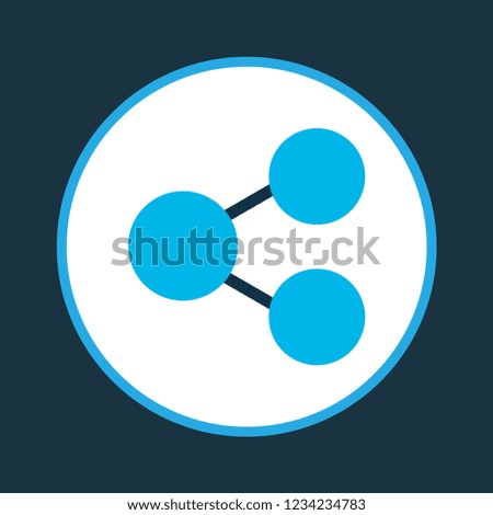 Diagram icon colored symbol. Premium quality isolated share element in trendy style.