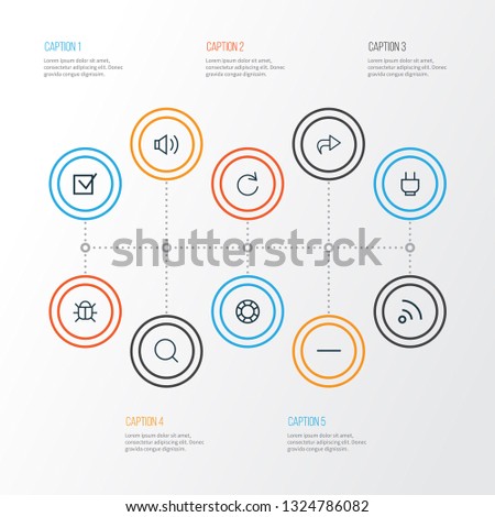 User icons line style set with magnifier, check, minus and other lifeguard elements. Isolated vector illustration user icons.