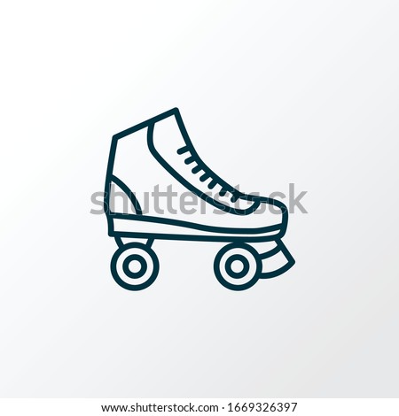 Roller skate icon line symbol. Premium quality isolated rollerskating element in trendy style.