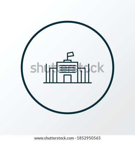 City governance icon line symbol. Premium quality isolated parliament element in trendy style.