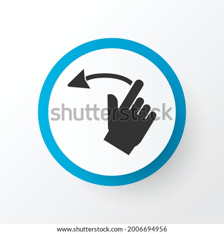 Gesture icon symbol. Premium quality isolated swipe left element in trendy style.