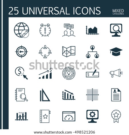 Set Of 25 Universal Editable Icons For Marketing, Human Resources And Advertising Topics. Includes Icons Such As Analysis, Laptop, Connectivity And More.