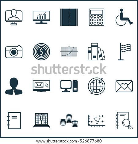 Set Of 20 Universal Editable Icons. Can Be Used For Web, Mobile And App Design. Includes Elements Such As Savings, Business Goal, Market Research And More.