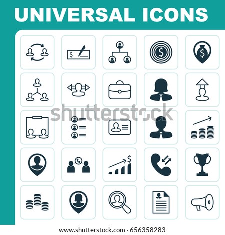 Human Resources Icons Set. Collection Of Employee Location, Bullhorn, Find Employee And Other Elements. Also Includes Symbols Such As Speaker, Career, Bank.