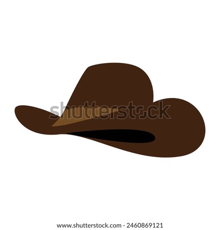 Cowboy shoes and head  silhouette  vector Art illustration