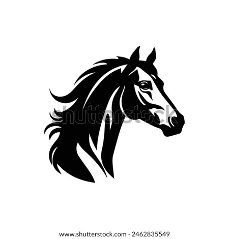 Horse  head silhouette  vector Art 